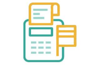This image depicts a system that spurts out a credit card and paperwork